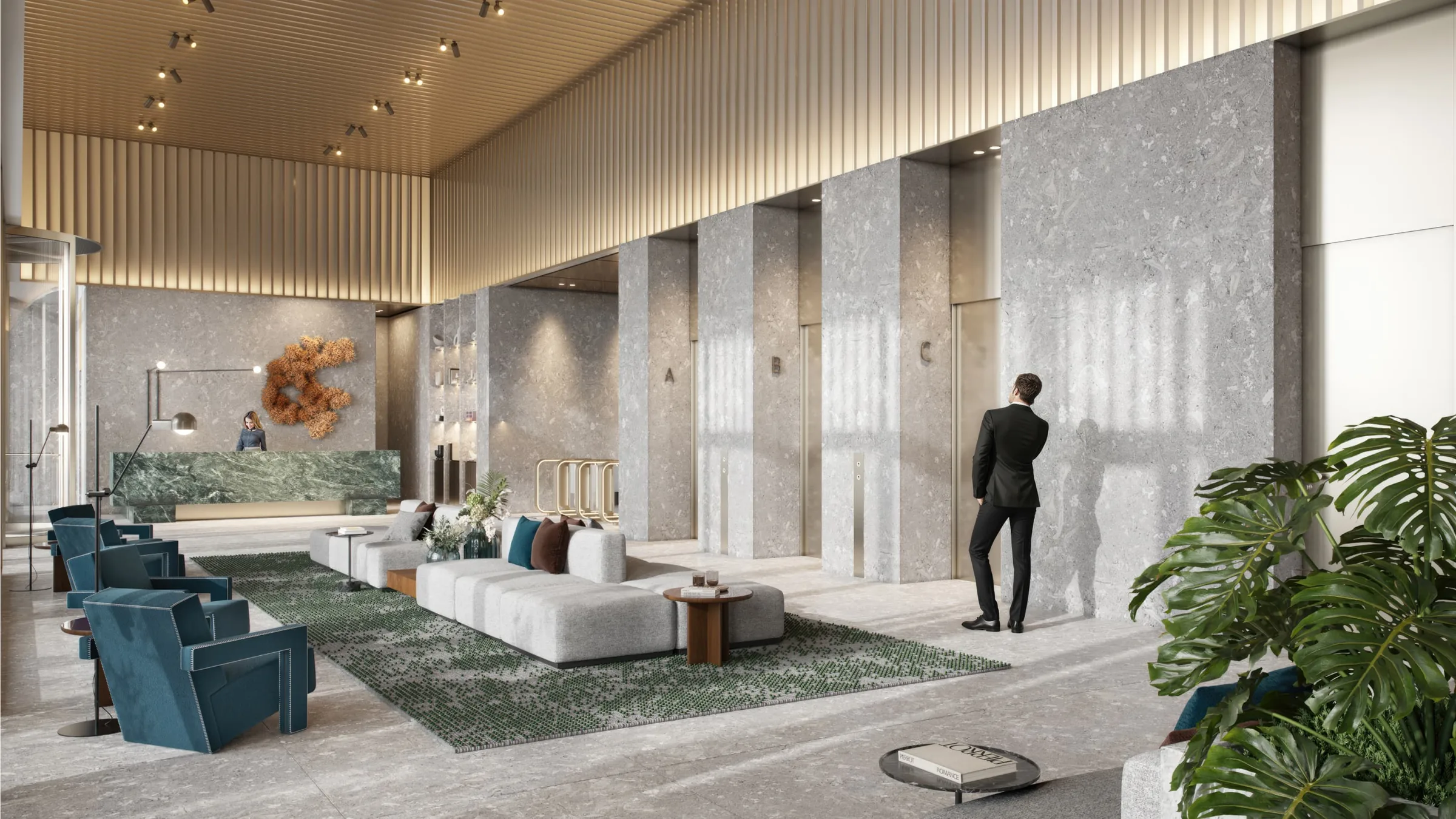 Water Gardens DIFC lobby by David Chipperfield Architects